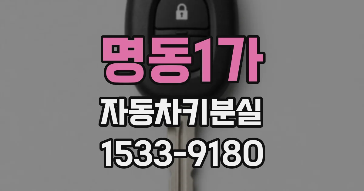 명동1가 자동차키분실