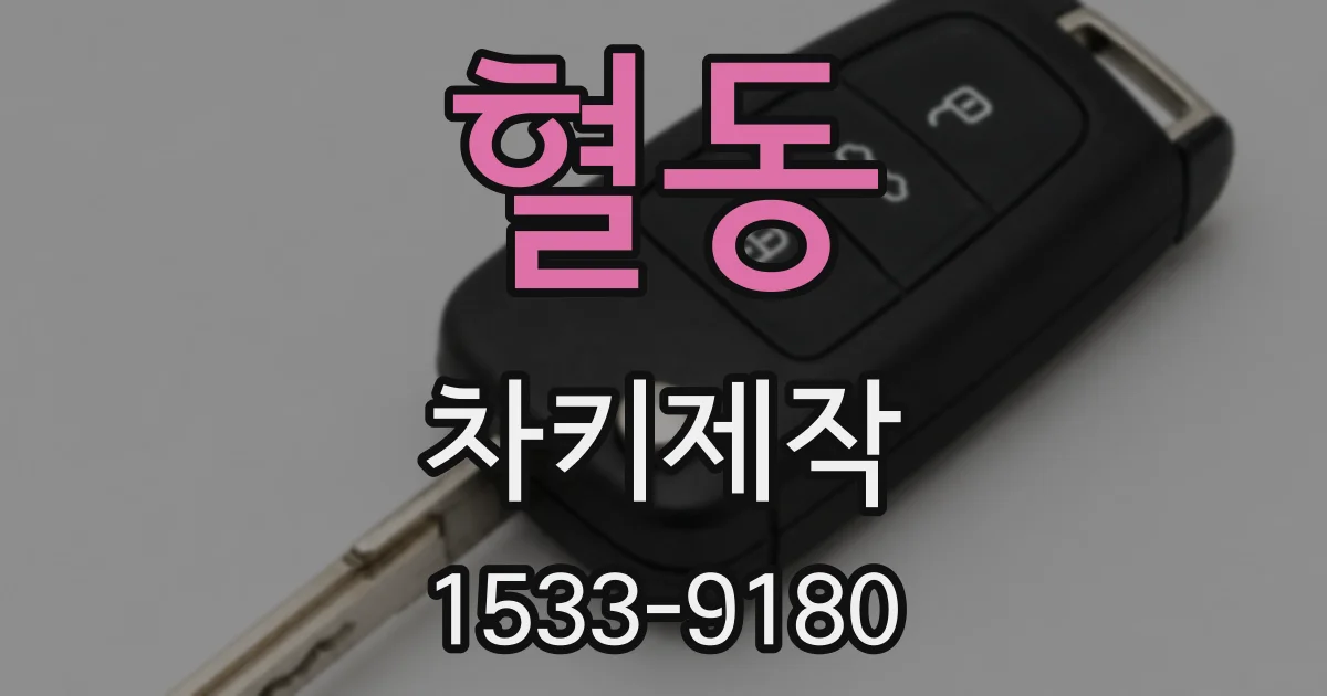 혈동 차키제작