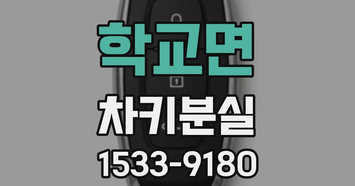 학교면 차키분실