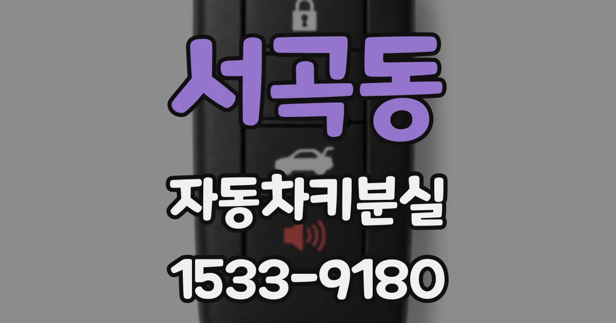 서곡동 자동차키분실