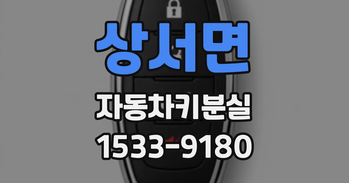 상서면 자동차키분실