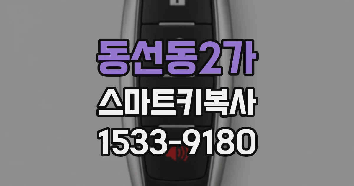 동선동2가 스마트키복사