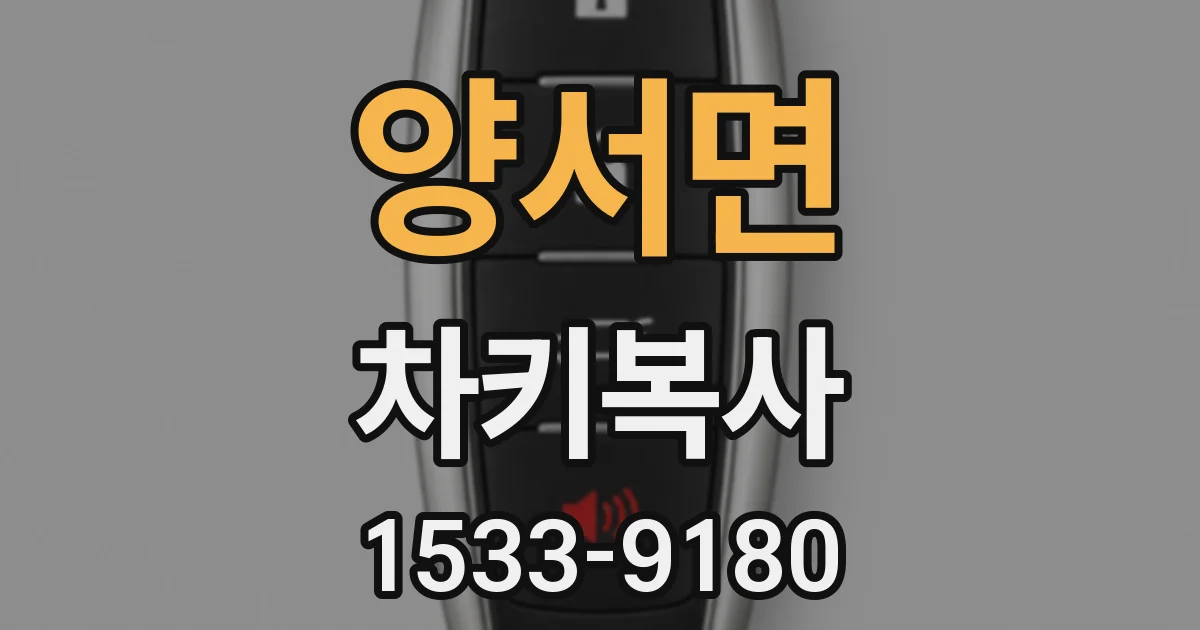양서면 차키복사