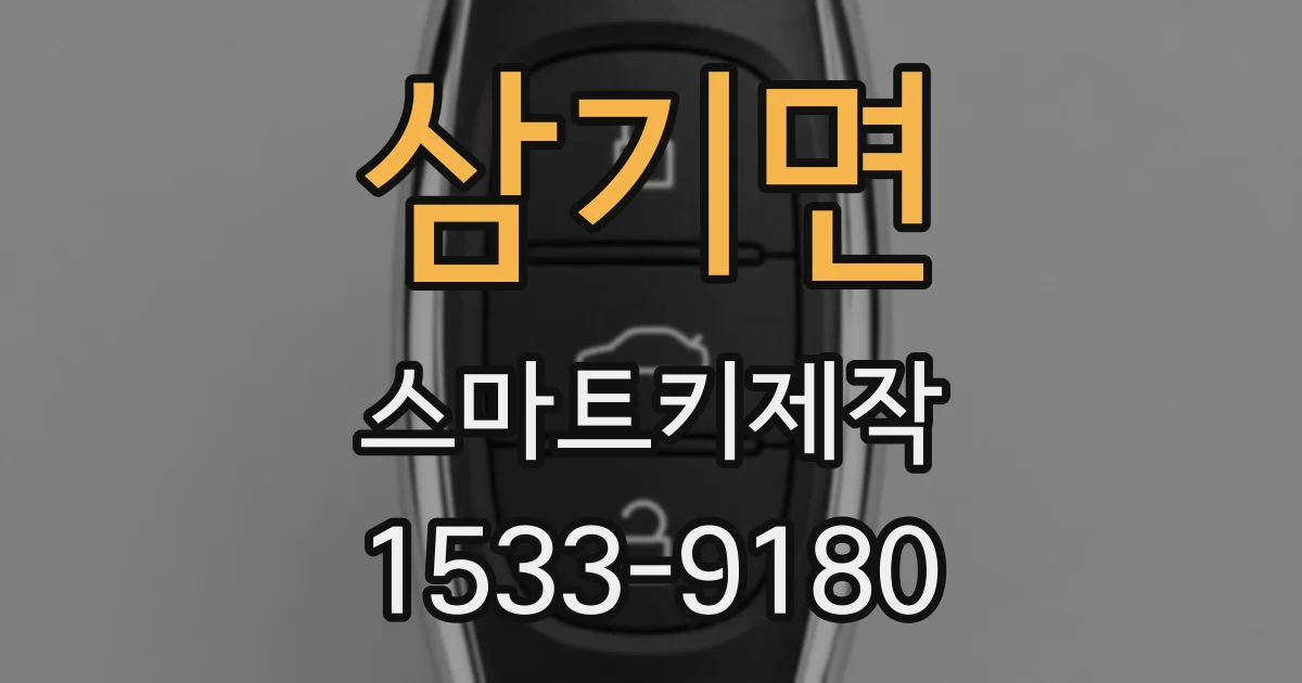 삼기면 스마트키제작