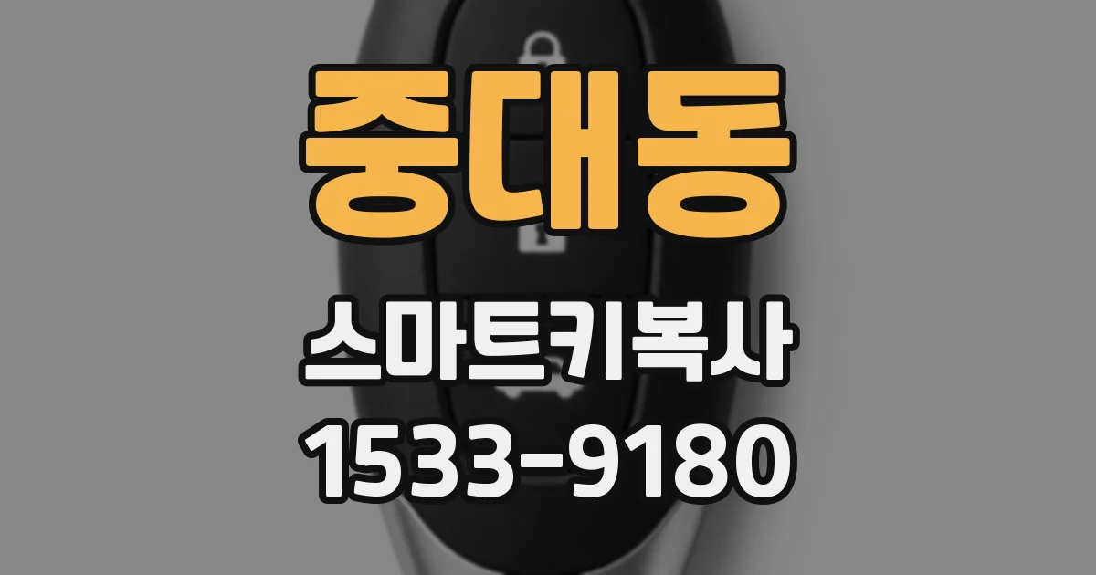 중대동 스마트키복사