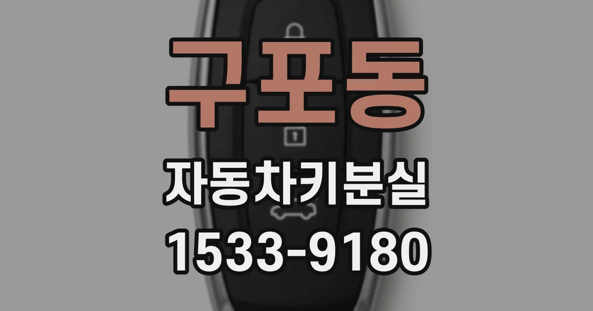 구포동 자동차키분실