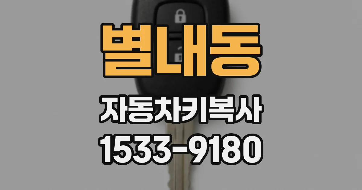 별내동 자동차키복사
