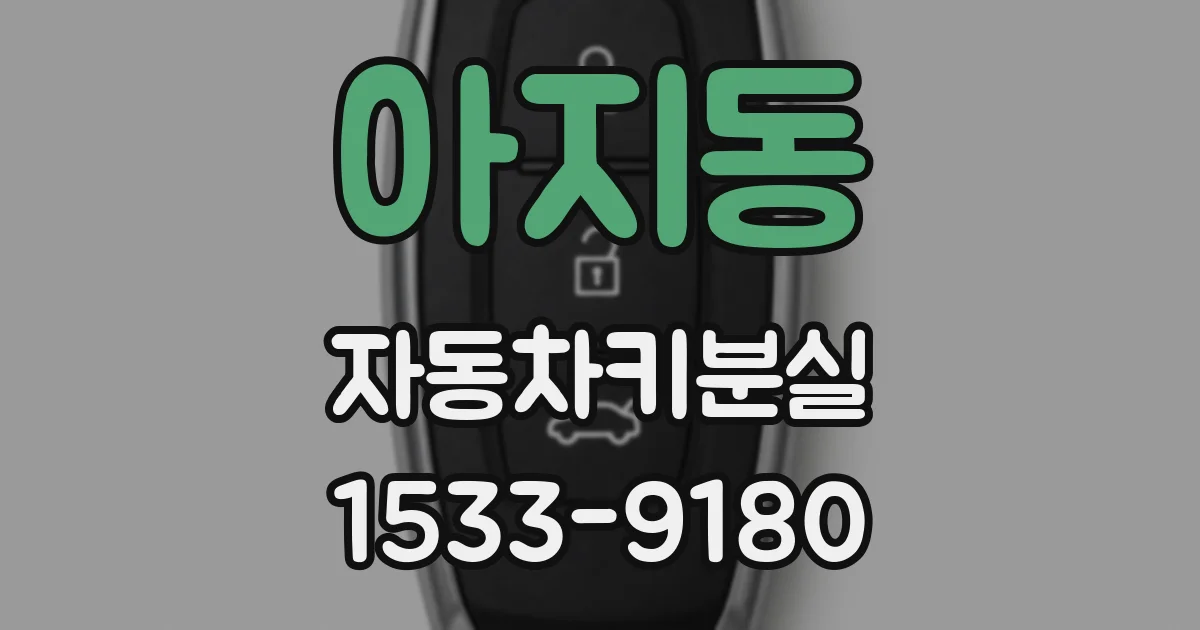 아지동 자동차키분실