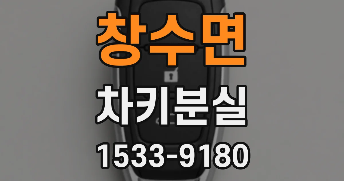 창수면 차키분실