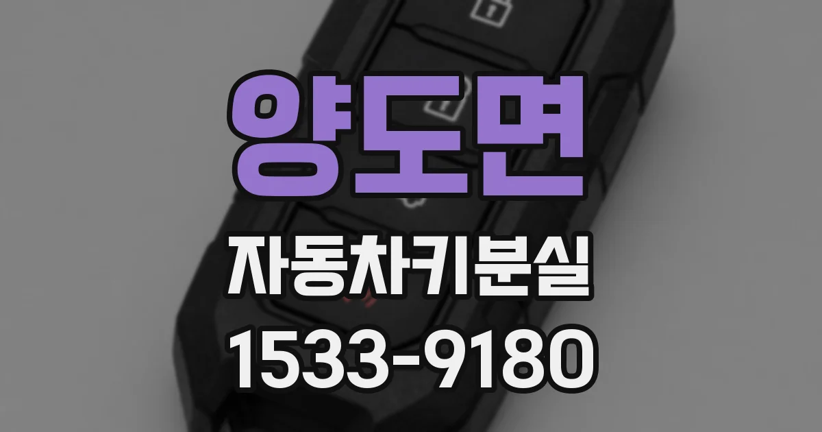 양도면 자동차키분실