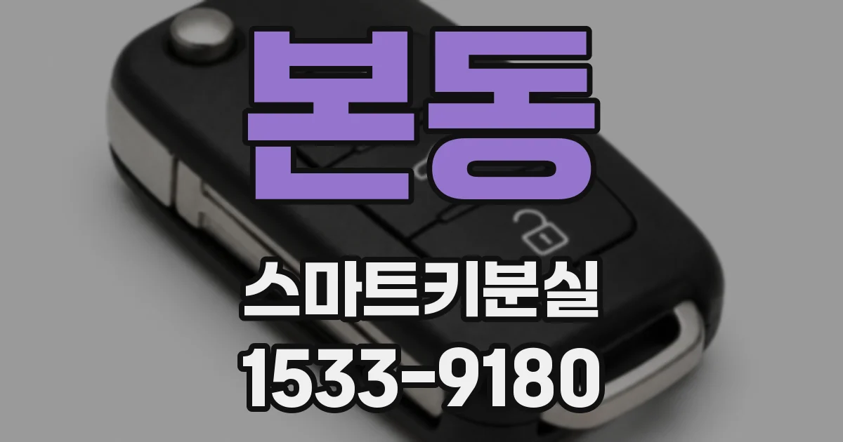 본동 스마트키분실