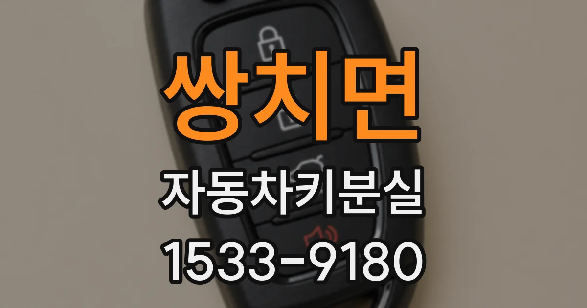 쌍치면 자동차키분실
