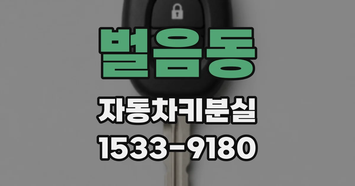 벌음동 자동차키분실