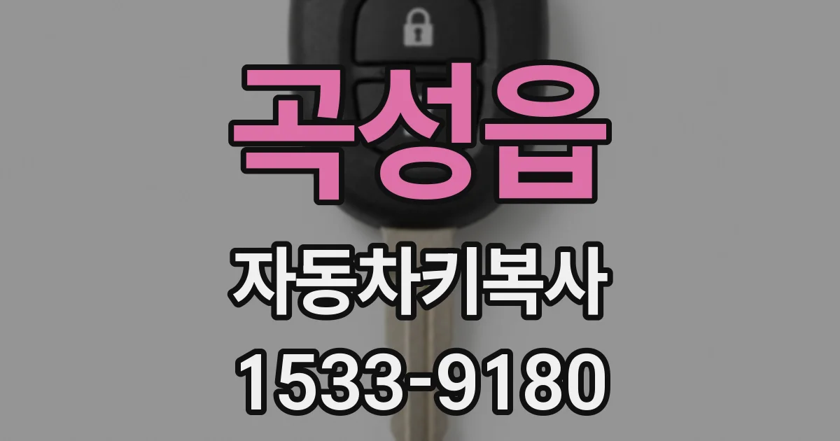 곡성읍 자동차키복사