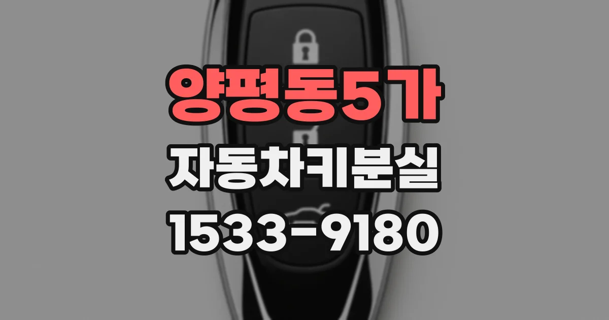 양평동5가 자동차키분실