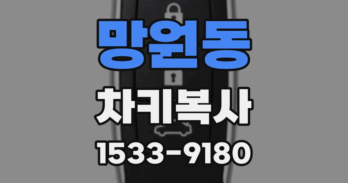 망원동 차키복사
