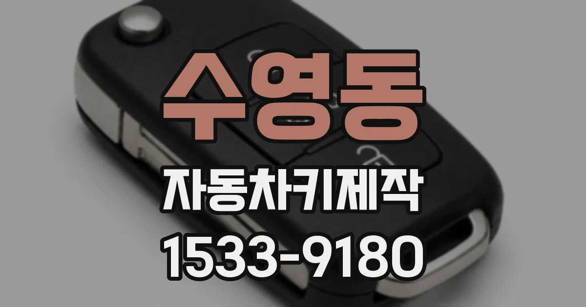 수영동 자동차키제작