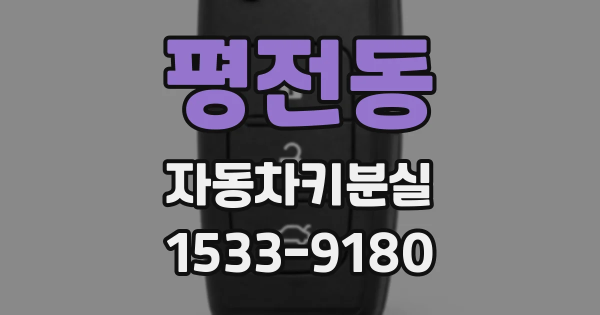 평전동 자동차키분실