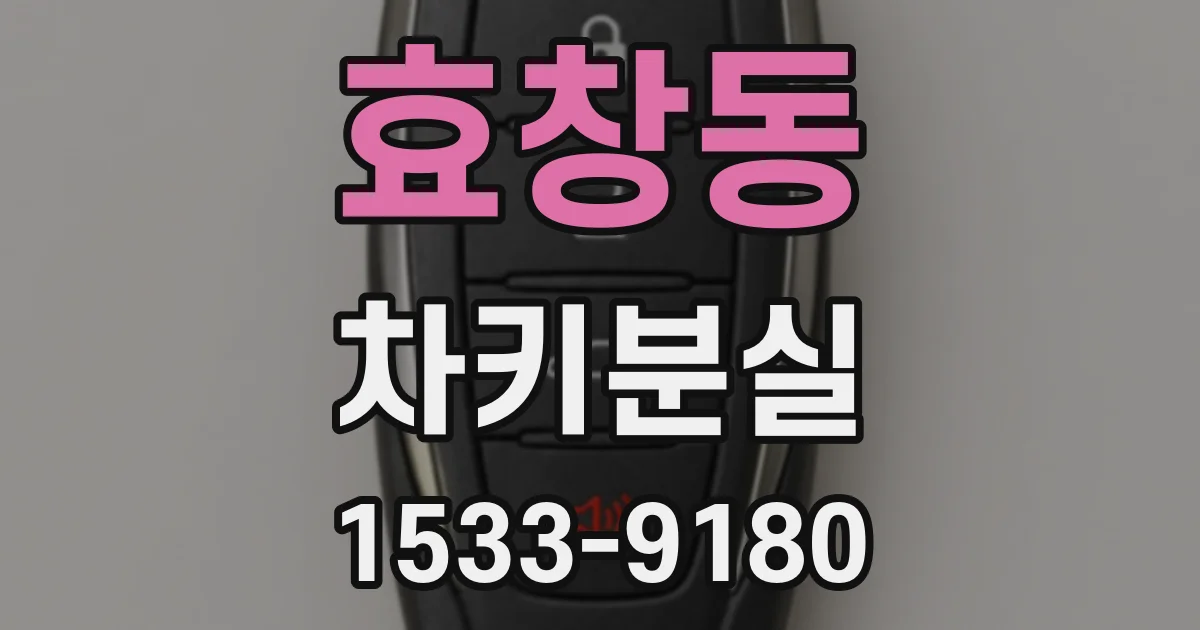 효창동 차키분실