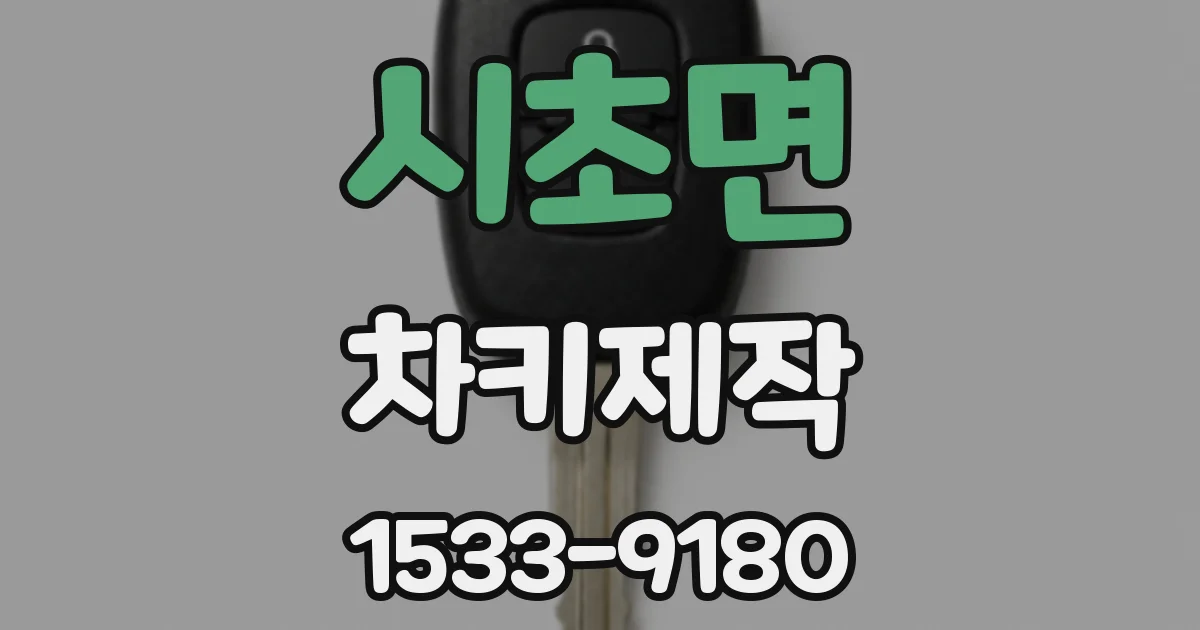 시초면 차키제작