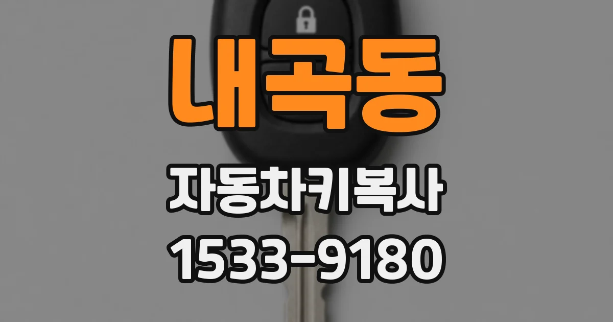 내곡동 자동차키복사