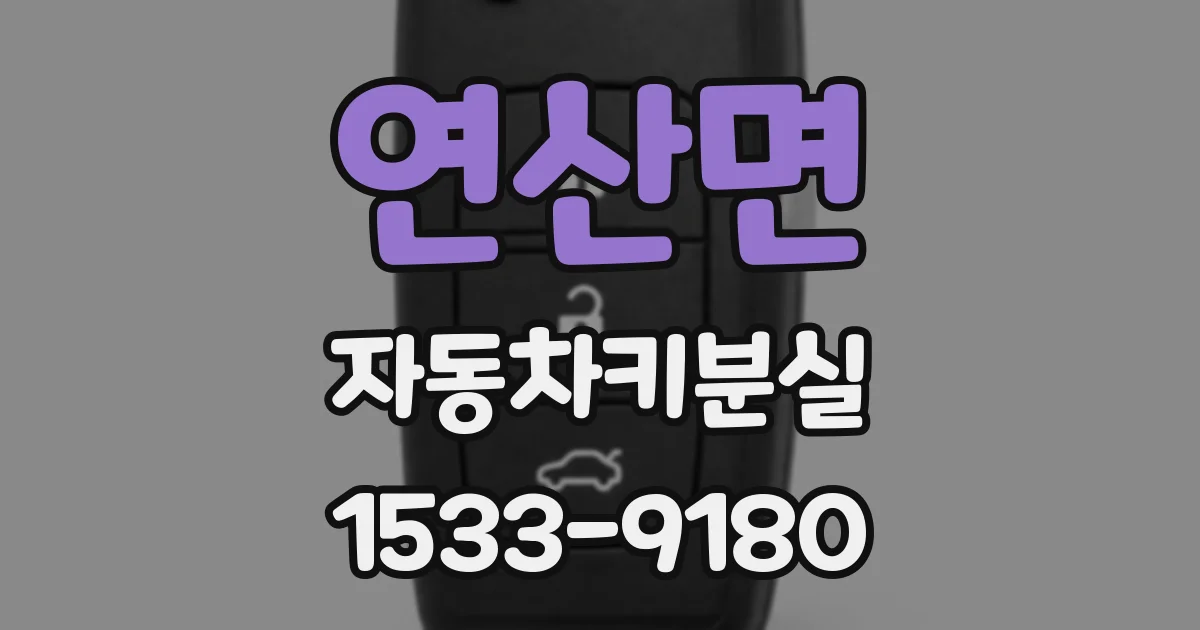 연산면 자동차키분실