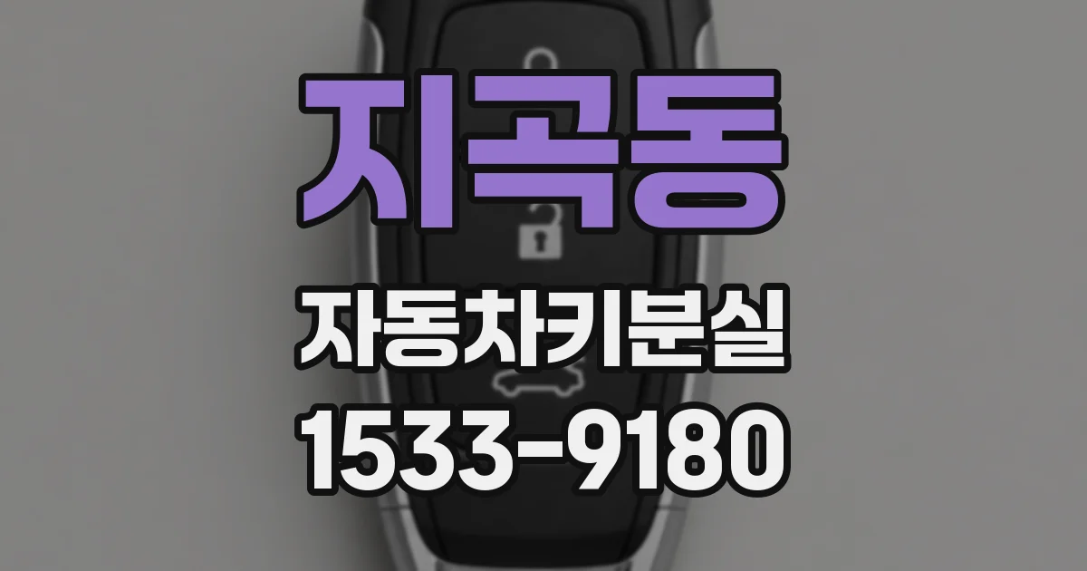 지곡동 자동차키분실