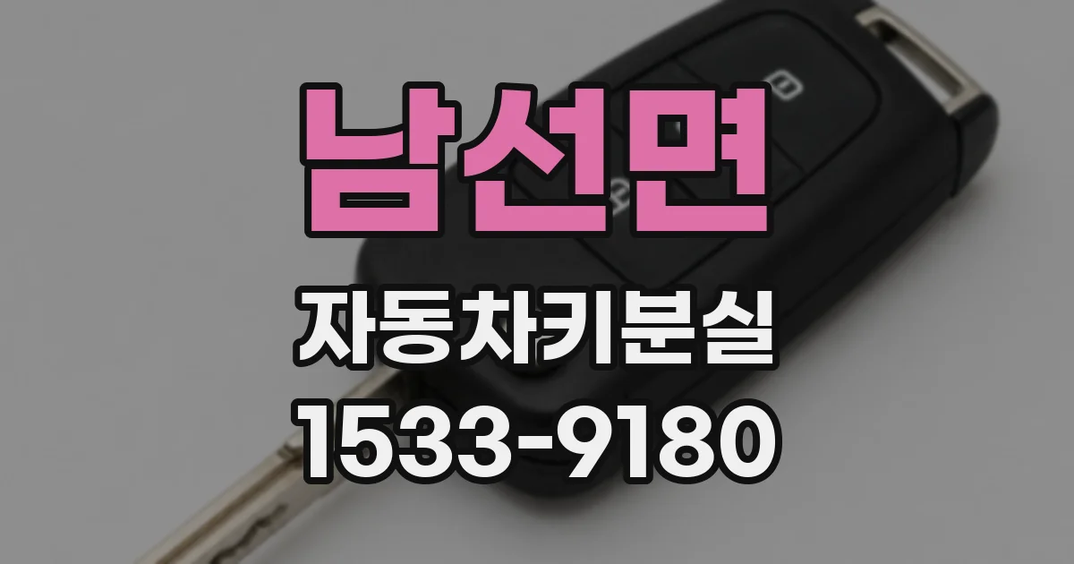 남선면 자동차키분실