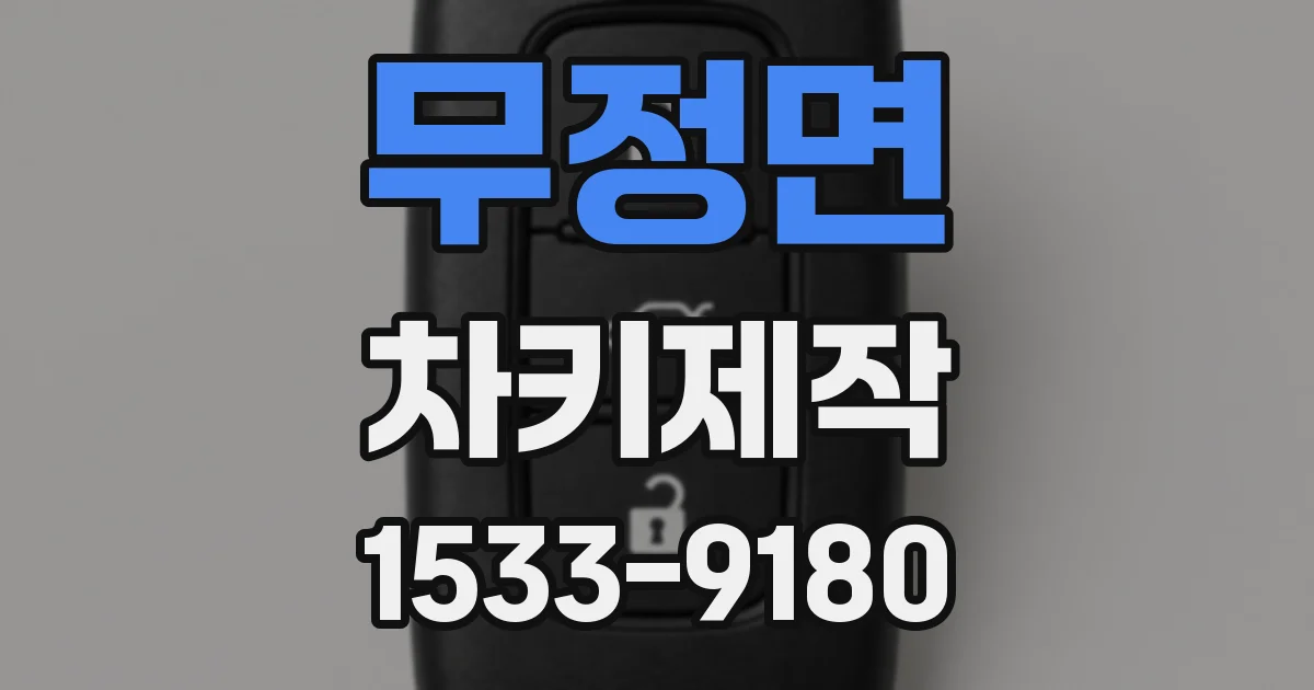 무정면 차키제작