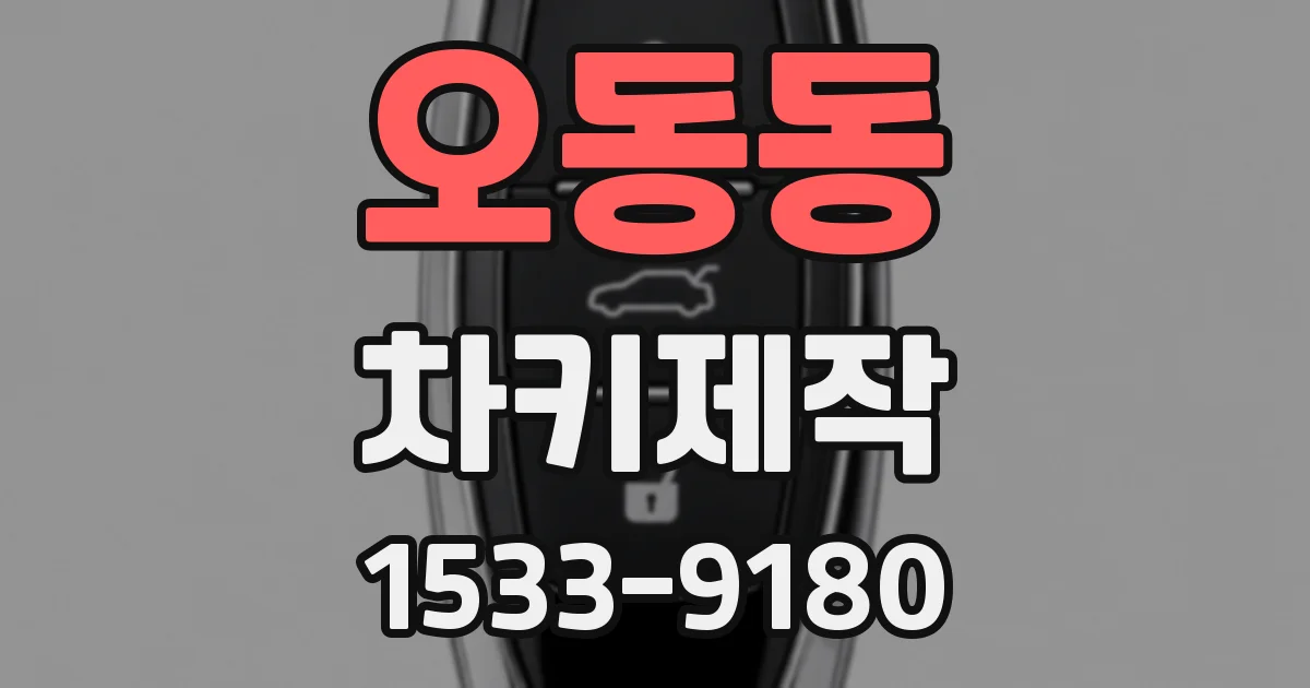 오동동 차키제작