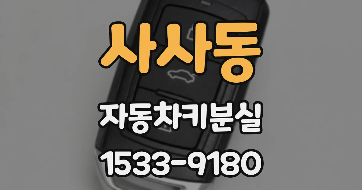 사사동 자동차키분실