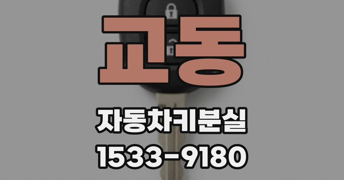 교동 자동차키분실