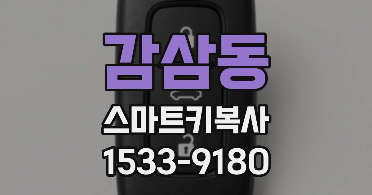 감삼동 스마트키복사