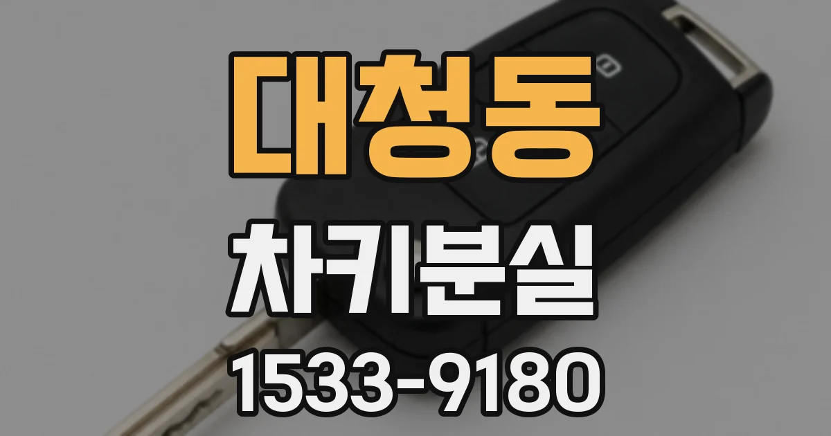 대청동 차키분실