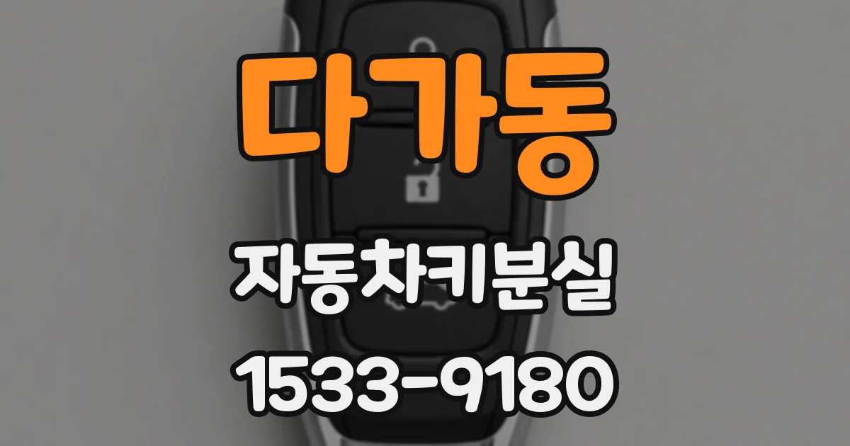 다가동 자동차키분실