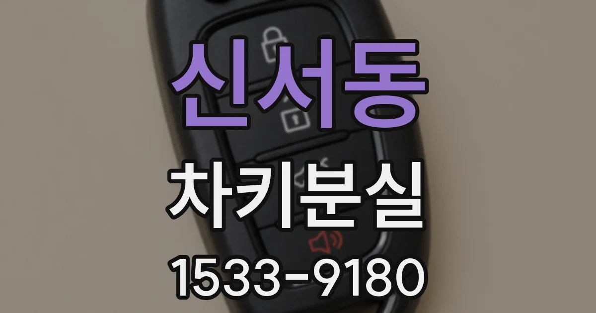신서동 차키분실
