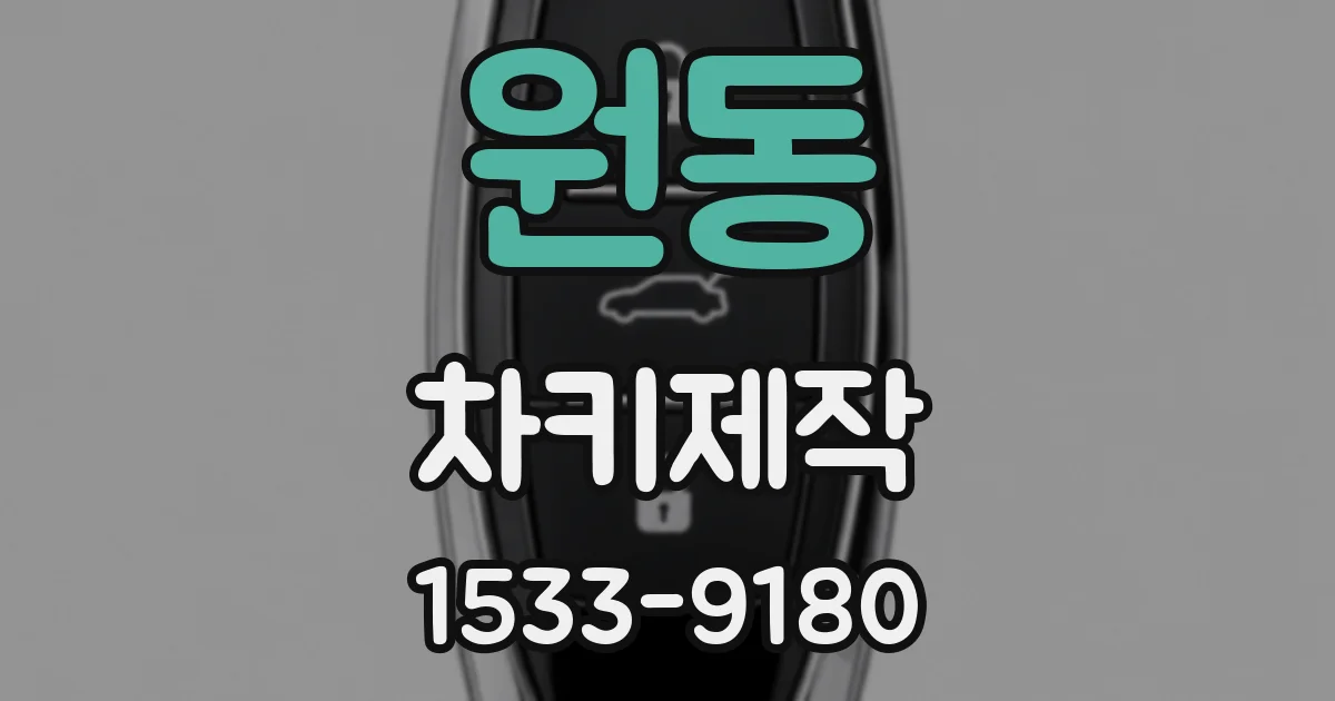 원동 차키제작