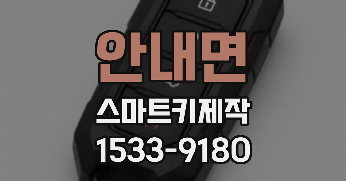 안내면 스마트키제작