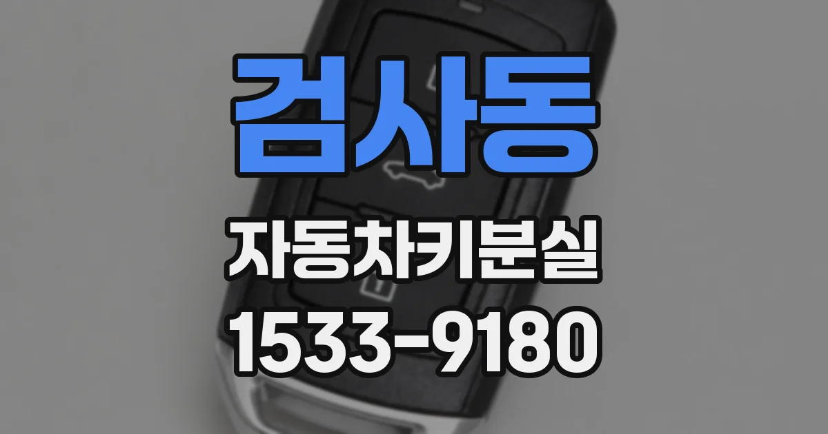 검사동 자동차키분실