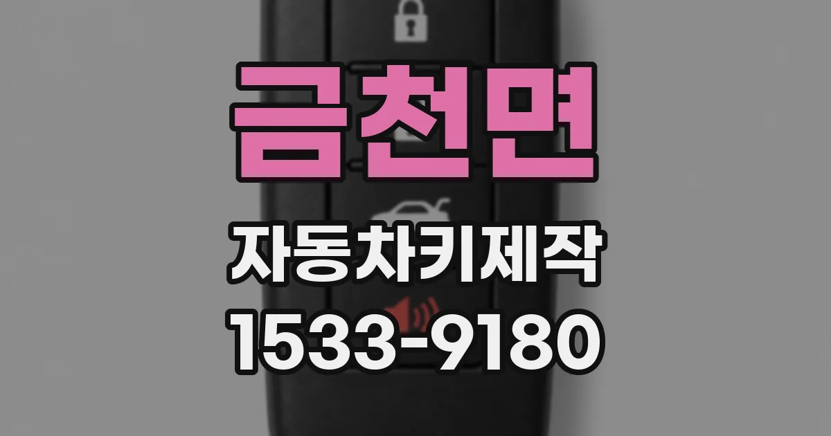금천면 자동차키제작