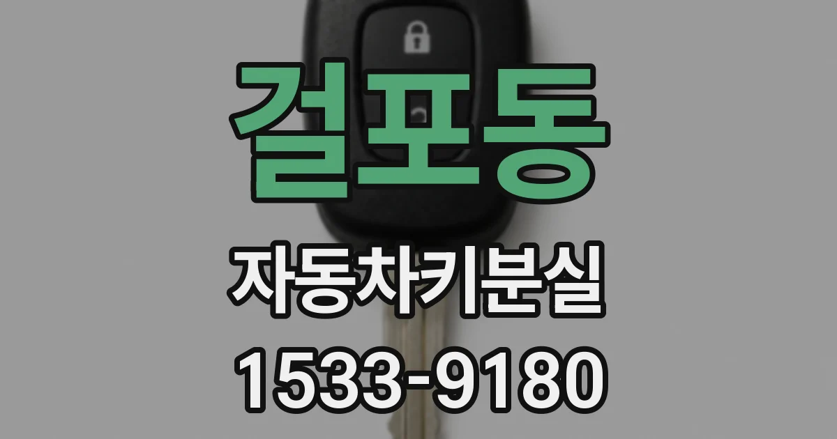 걸포동 자동차키분실