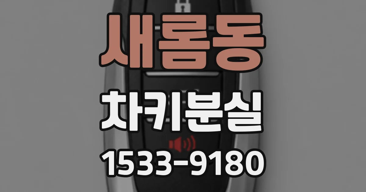 새롬동 차키분실