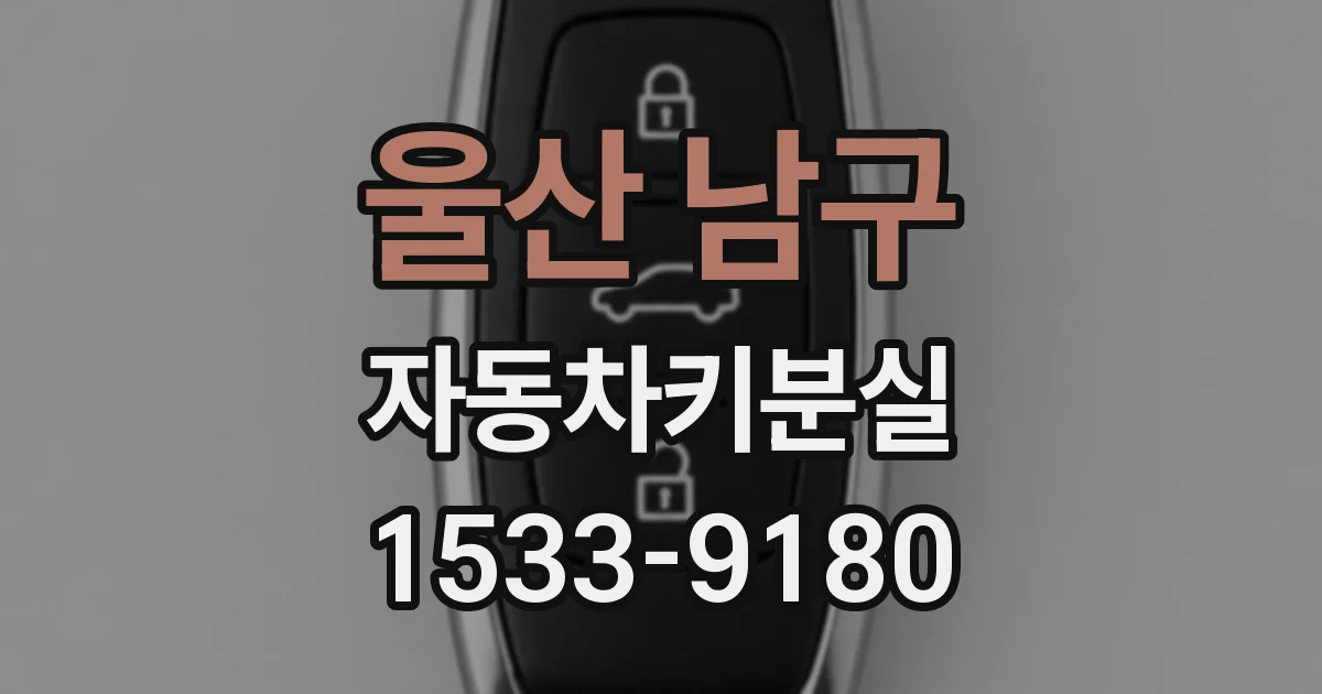 울산 남구 자동차키분실