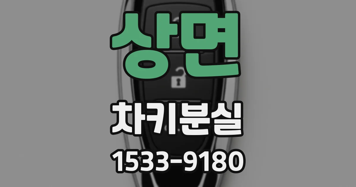 상면 차키분실