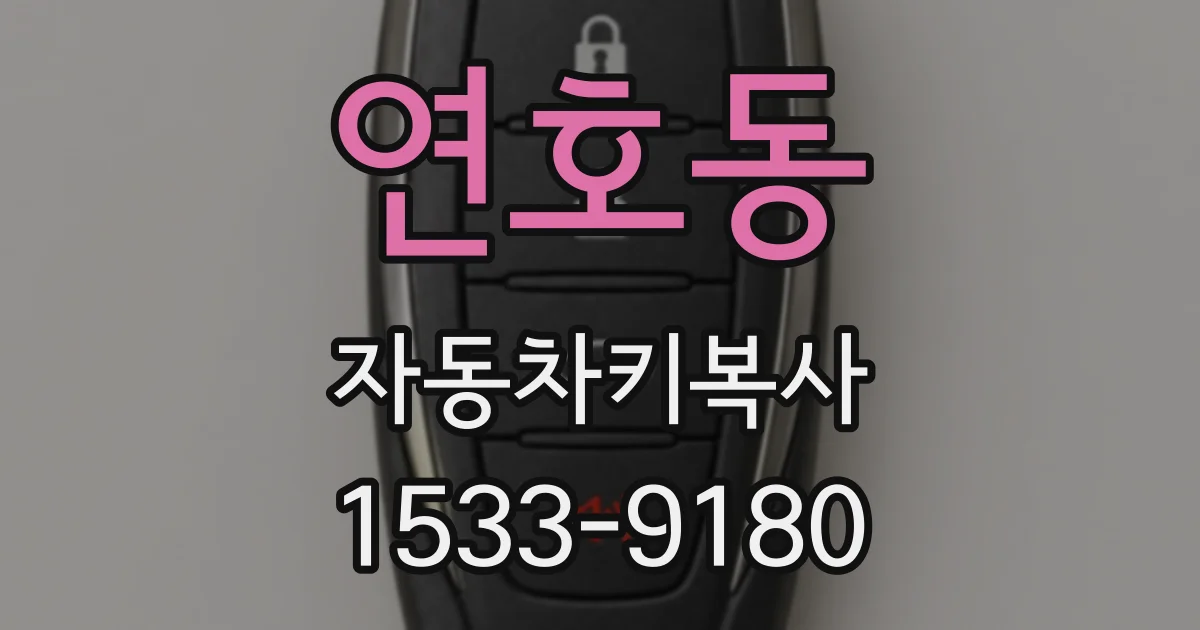 연호동 자동차키복사