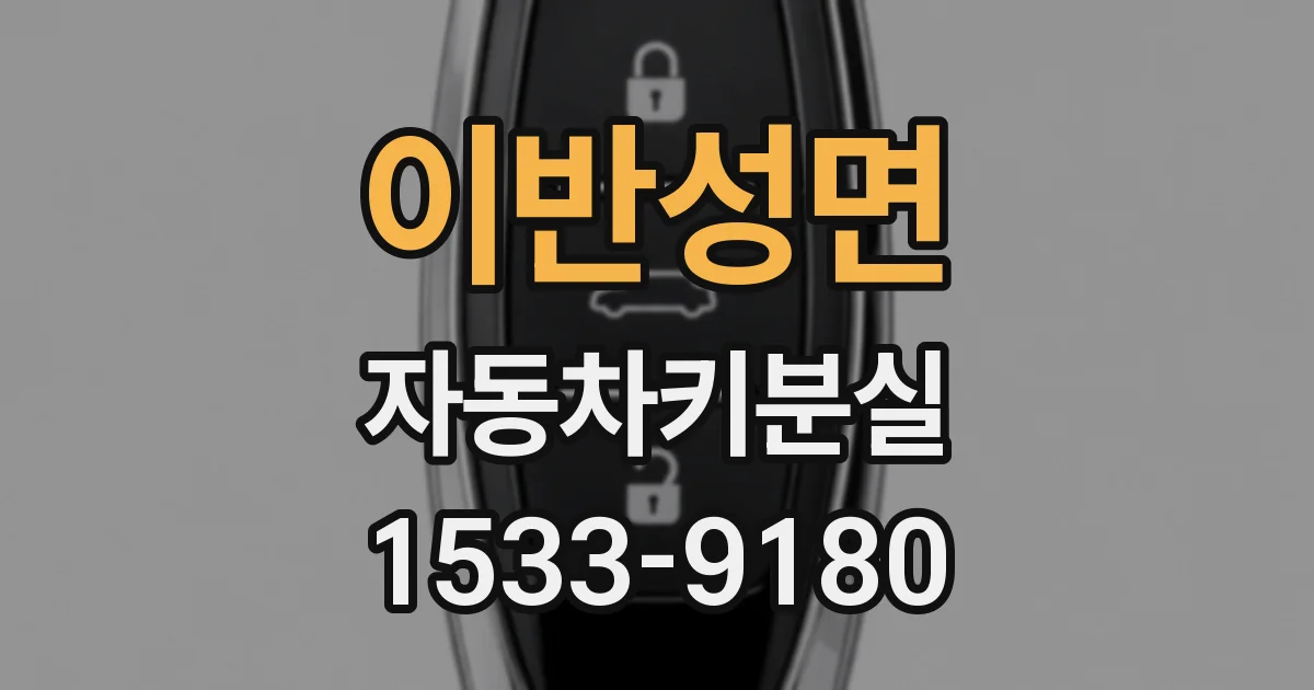 이반성면 자동차키분실