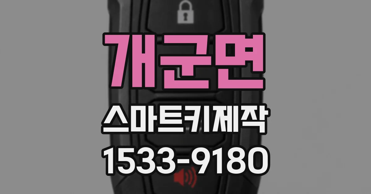 개군면 스마트키제작