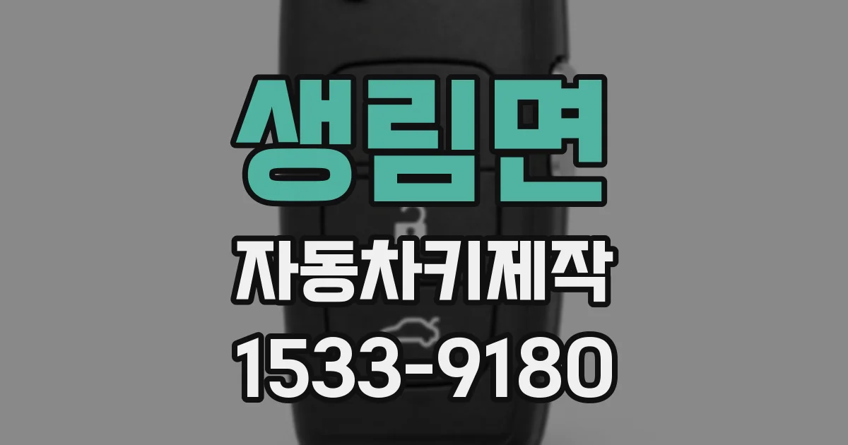 생림면 자동차키제작