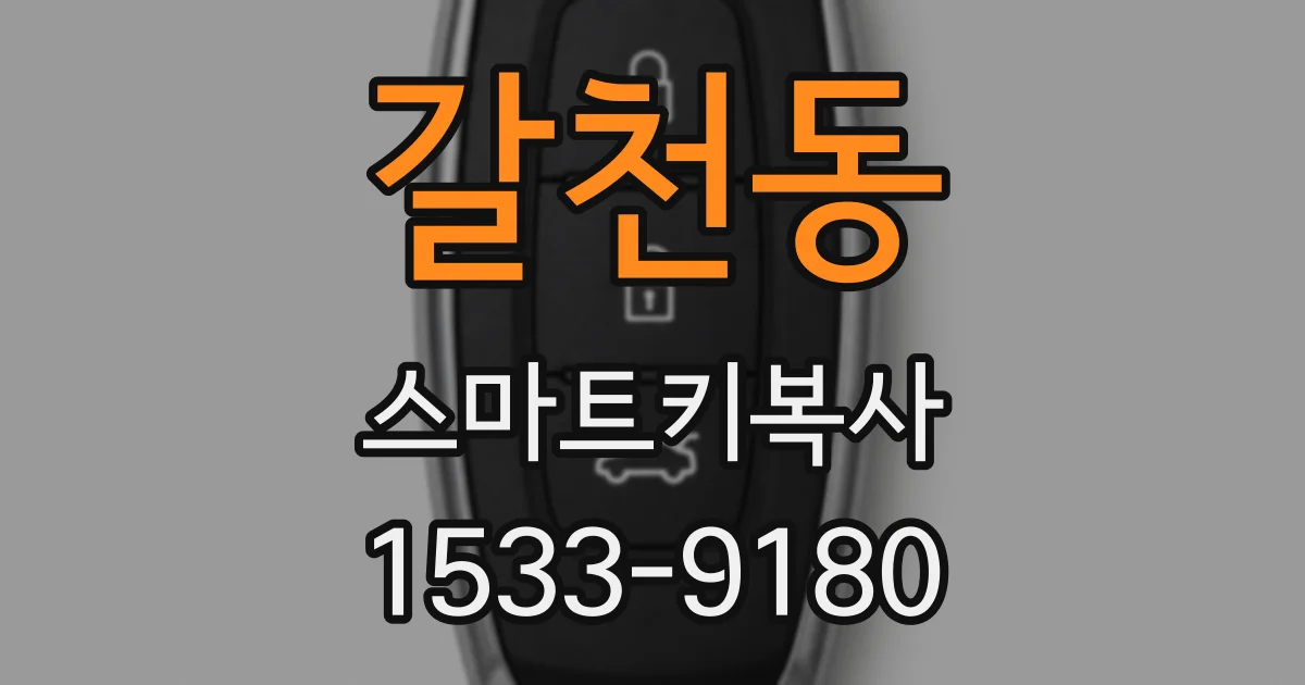 갈천동 스마트키복사