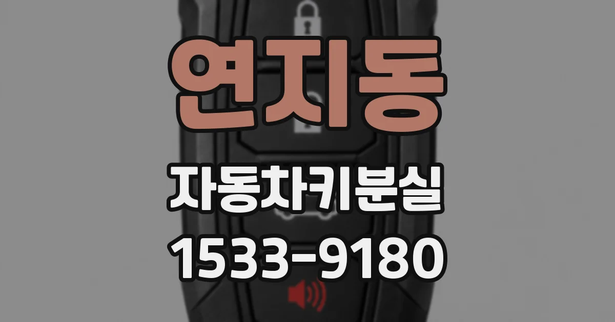 연지동 자동차키분실